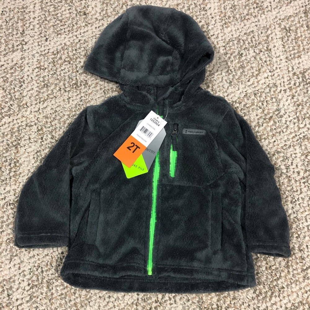 Free Country Fleece Hooded Sweater Size 2T